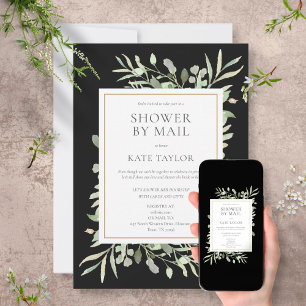 Invitación Chic Despedida de Soltera por Correo Hojas de Verd