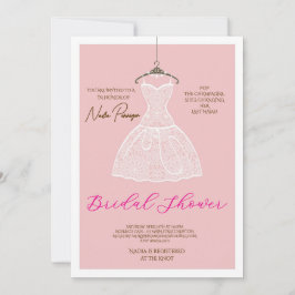 Invitación Chic Dressed for the Occasion Bridal Shower Party