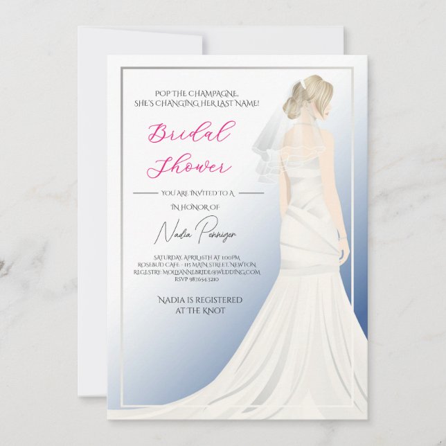 Invitación Chic Dressed for the Occasion Bridal Shower Party (Anverso)