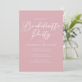 Invitación Chic Dusty Rose Pink Bachelorette Party