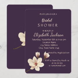 Invitación Chic Elegante Bridal Shower de Magnolia