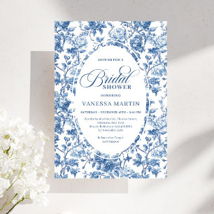 Invitación Chic Elegante Despedida de Soltera Toile de Jouy R