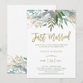 Invitación Chic Foliage | Recién Casados