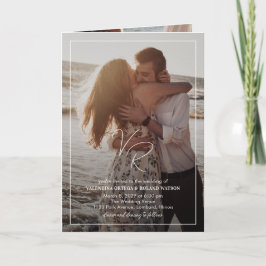 Invitación Chic Foto en Blanco y Negro Boda Moderna