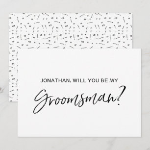 Invitación Chic letra a mano "¿Quieres ser mi padrino"