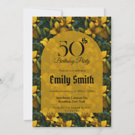 Invitación Chic Lilies Charm 60Th Birthday