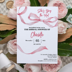 Invitación Chic Minimal Ella se casa Desayuno de novia