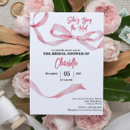 Invitación Chic Minimal She's Tying the Knot Bridal Shower 