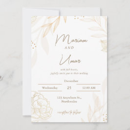 Invitación Chic Minimal Wedding Invitation – Editable Templat