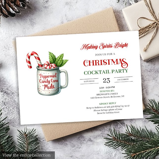 Invitación Chic minimalist festive cocktails party invitation (Chic minimalist festive cocktails party invitation

)