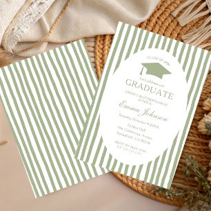 Invitación Chic Minimalista Raya Graduación