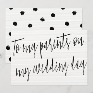 Invitación Chic Moderno "A mis padres el día de mi boda"