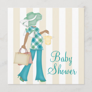 Invitación Chic Mom Fiesta de Bebé Étnica