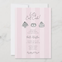 Chic Rayado Comamos Pastel Rosa Despedida de Solte