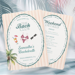 Invitación Chic Retro Costero para Damas de Honor Despedida d