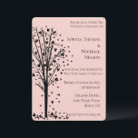 Invitación Chic Romantic Hearts Tree Blush Wedding<br><div class="desc">Chic Romantic Hearts Tree black and white love romantic blush wedding</div>