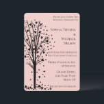 Invitación Chic Romantic Hearts Tree Blush Wedding<br><div class="desc">Chic Romantic Hearts Tree black and white love romantic blush wedding</div>