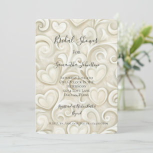 Invitación Chic Romántico Corazones Giratorios Despedida de S