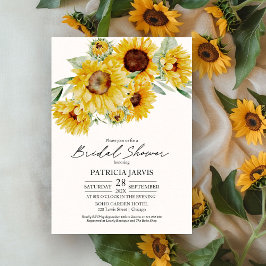 Invitación Chic Rústico Despedida de Soltera con Girasoles