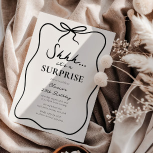 Invitación Chic Shhh... es una fiesta de cumpleaños sorpresa