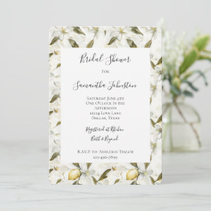 Invitación Chic Sicilian Summer Lemons Floral Bridal Shower