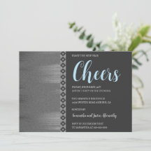 Invitación Chic Silver Art Deco para Año Nuevo