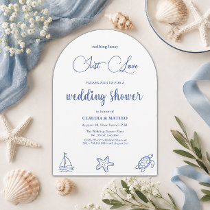 Invitación Chic Simplemente Ama La Vida Marina Boda Despedida
