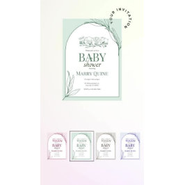 Invitación Chic Tipografía Baby Shower