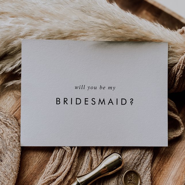 Invitación Chic Typography Bridesmaid Proposal Card (Subido por el creador)