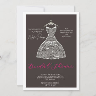 Invitación Chic Vestida para la Ocasión Fiesta de Despedida d
