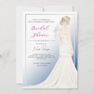 Invitación Chic vestida para la ocasión Fiesta de Despedida d