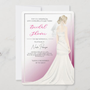 Invitación Chic Vestida para la Ocasión Fiesta de Despedida d