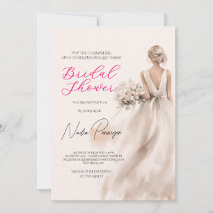 Invitación Chic vestido para la ocasión fiesta de despedida d