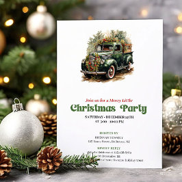 Invitación Chic Victorian Christmas Car Holiday Invitation