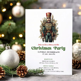 Invitación Chic Victorian Christmas Nutcracker Party Invites