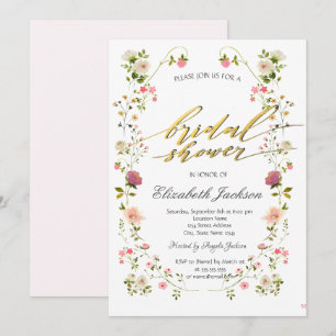 Invitación Chic Wildflowers Despedida de Soltera 