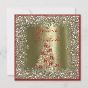 INVITACIÓN CHIC Y FABULOSA NAVIDAD BRILLO CRISTAL 
