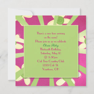 Invitación Chica 13.ª fiesta de cumpleaños