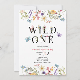 Invitación Chica 1 cumpleaños | Salvaje Uno