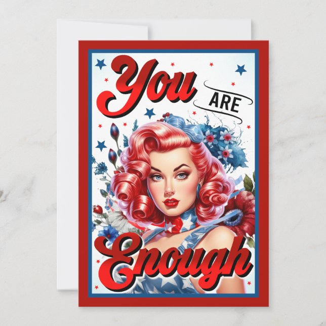 Invitación Chica Adorable_ Eres Suficiente (Anverso)