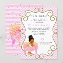 Chica afroamericana Ballerina Fiesta de cumpleaños