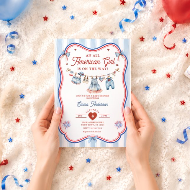 Invitación Chica Americana Ducha de Bebé (Subido por el creador)