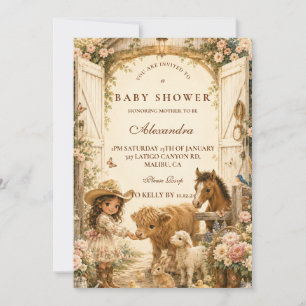 Invitación Chica Atemporal Western Boho Baby Shower