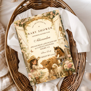 Invitación Chica Atemporal Western Boho Baby Shower