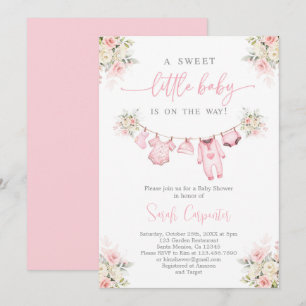 Invitación Chica Baby Clothes Baby Shower