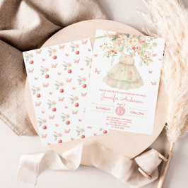 Invitación Chica Baby Clothes Cherry Blossom Baby Shower
