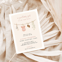 Invitación chica Baby Shower, Boho Chica Baby Show