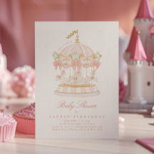 Chica Baby Shower Carousel Fairytale se dobla de c