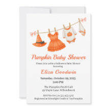 Chica Baby Shower de Halloween | Calabaza de peque