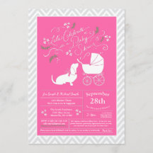 Chica Baby Shower de perro hondo basset